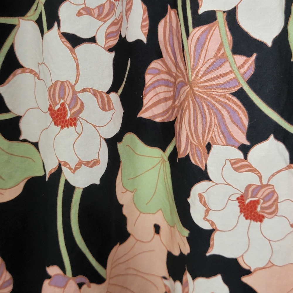 Who What Wear Maxi Skirt Boho Small Black Floral Tiered Cotton Wrap Cottagecore - Picture 6 of 9